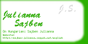 julianna sajben business card